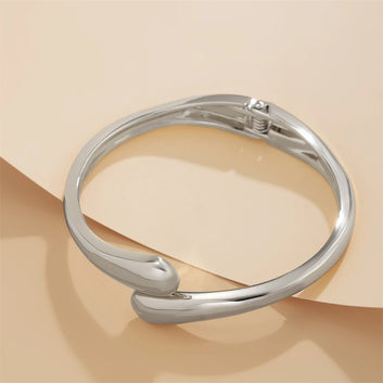 Wide Metal Bangle Ring